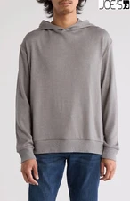 JOE'S COLLECTION NWT 198 LUXE KNIT RAYON BLEND STEEL SWEATSHIRT HOODIE. SIZE XL