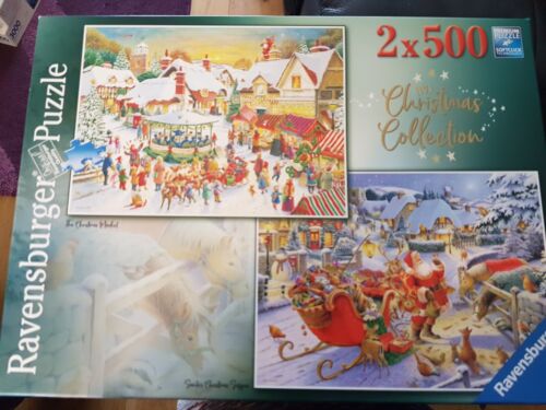 Ravensburger 2 x 500pc jigsaw puzzle Christmas Collection  - Picture 1 of 1