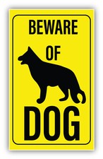 Beware Of Dog Vinyl Sticker Decal