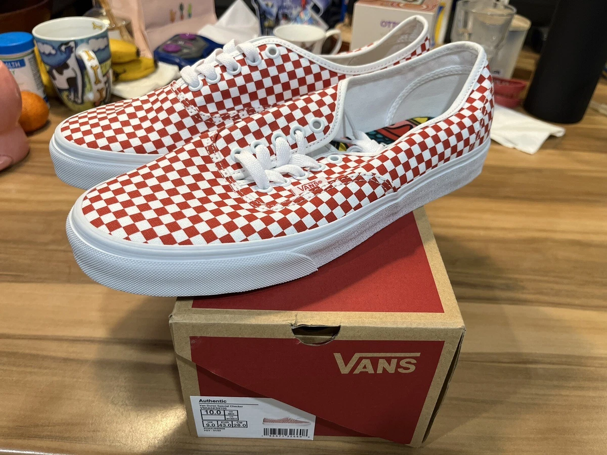 Vans red checkerboard authentic hot sale
