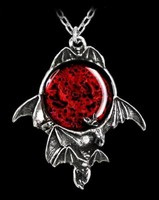 Blood Moon - Alchemy Gothic Halskette - Vampir Fledermaus Kette AnhäNger