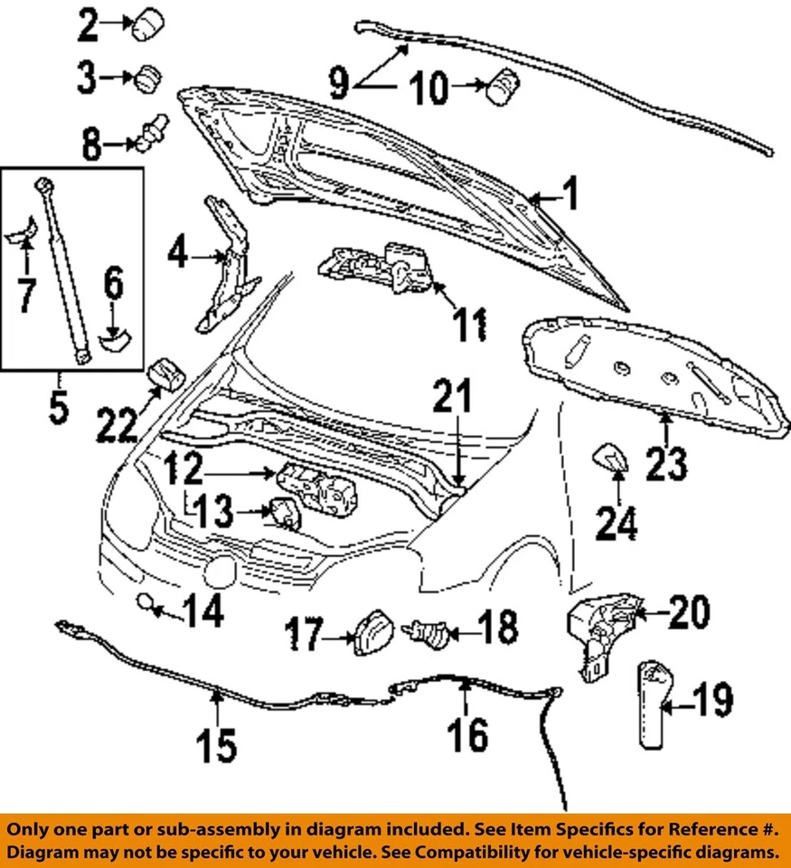 Used Hood fits: 2006 Volkswagen Golf gti Sdn Grade A Foto 3 de 4