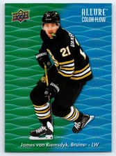 2023-24 UD Allure Color Flow Green-BLue CF-12 James van Riemsdyk - Boston Bruins