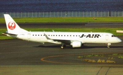 激レア　希少　J-AIR EMBRAER 190 JA248J JAL J-Air Embraer ERJ 190 JA248J @ Tokyo Haneda HND 2021 - postcard | eBay