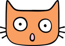 Orange Cat Sticker Decal