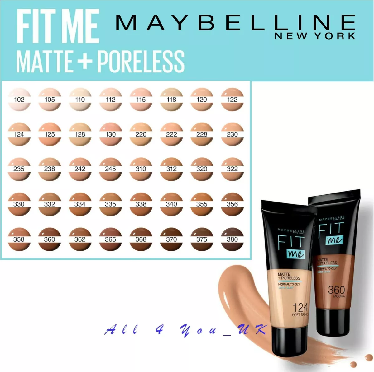 Maybelline Foundation Fit Me Matte & Poreless 30 ml