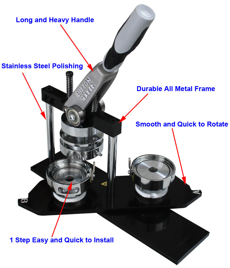 Pro N4 Button Maker Rack Badge Button Press Body Machine DIY
