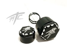 HAYABUSA BLACK CONTRAST KANJI ENGRAVED MOTOR MOUNT PLUGS 2010 SUZUKI HAYABUSA