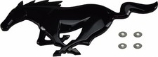 Oem New 15-20 Ford Mustang Gt Front Grille Emblem Black Pony W New Push Nuts