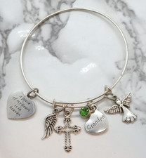 A piece of my heart is in heaven - Memorial Bracelet for loss of Grandpa