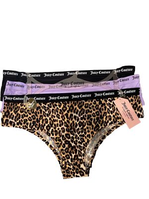 Juicy Couture Women s Brief Underwear Panties  Nylon Blend 3 Pack Sz X-Large