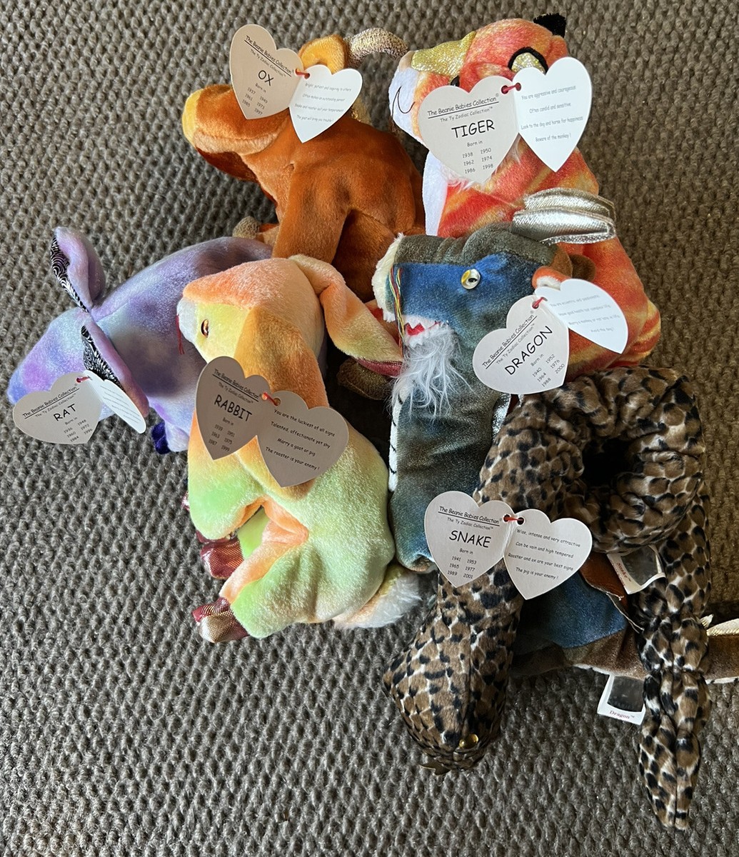 Ty Beanie Babies 12体セット Ty Beanie Babies Lot of 12 Mixed Animals All Have Tags | eBay