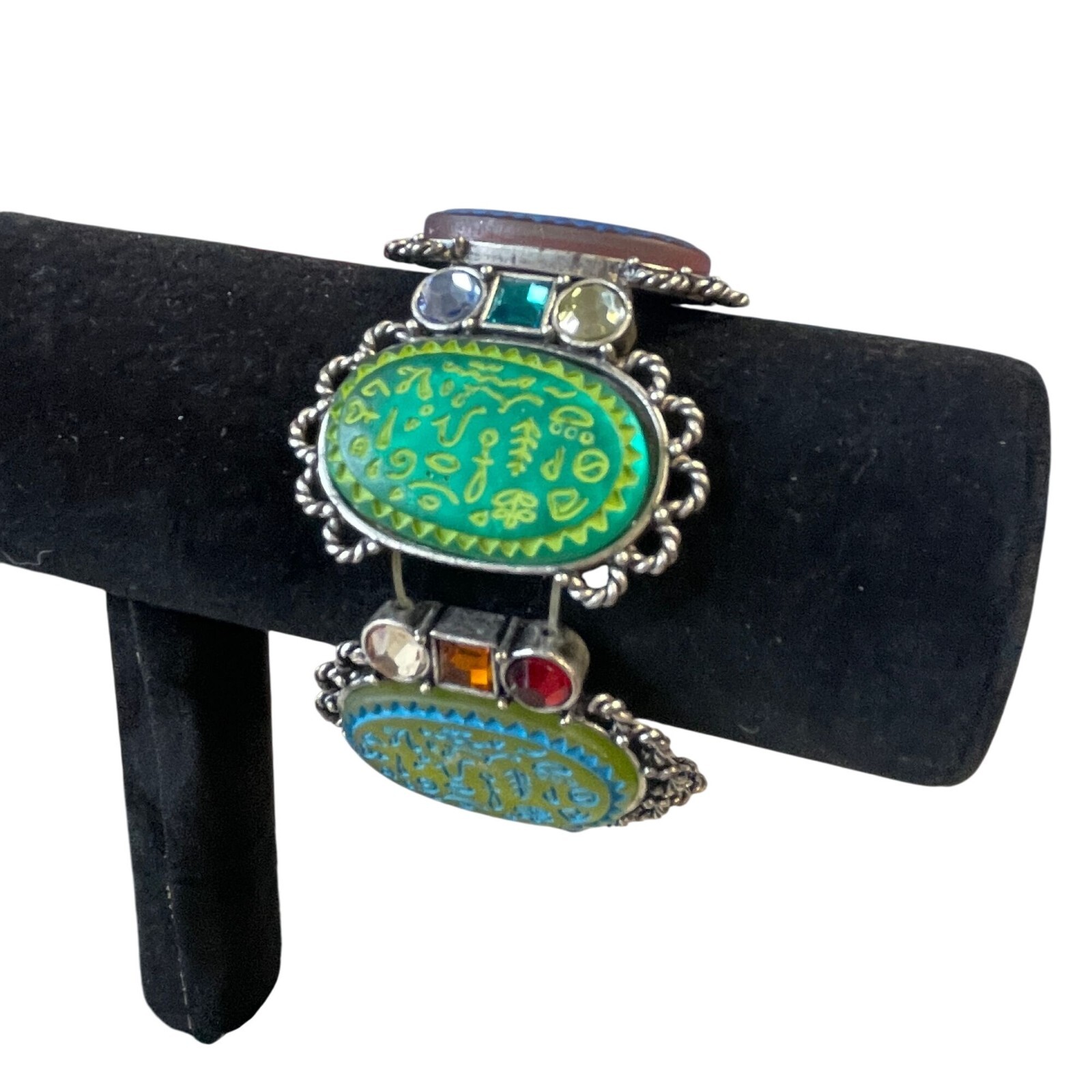 Chico's Luxor Multicolor Oval Stretch Statement B… - image 5