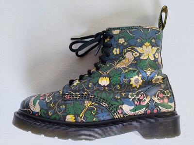 1 DOC DR. MARTENS X LIBERTY STRAWBERRY THIEF LEATHER BOOTS 1 DOC DR. MARTENS X LIBERTY STRAWBERRY THIEF LEATHER BOOTS