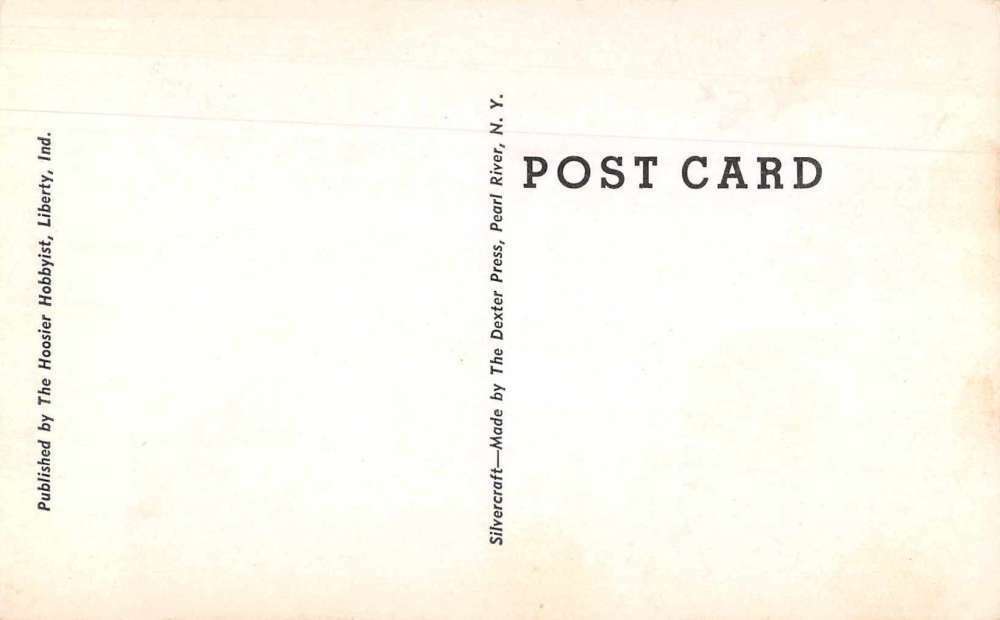 Liberty Indiana street scene showing U.S. Post Office antique pc BB2243