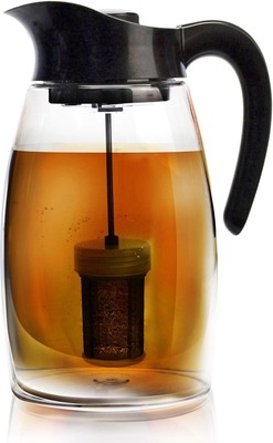 Primula Flavor It Beverage System 92.8 Ounce Black Infuser Pitcher with 3 Cores
