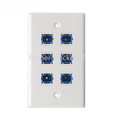 6 Ports SC Optical Fiber UPC Wall Panel Female Connector Plug SC/SC Faceplate