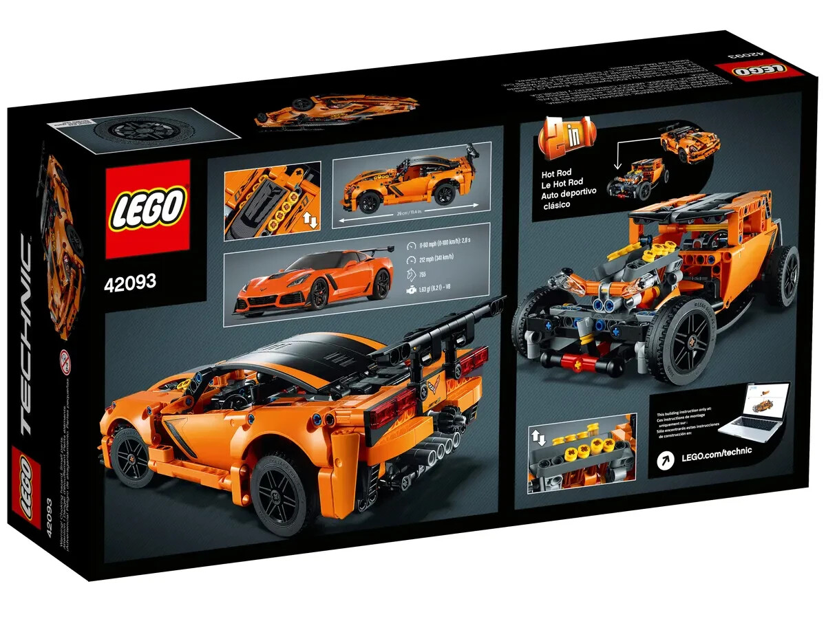 Lego Chevrolet Corvette ZR1 42093 Technic Minifigure Building Set