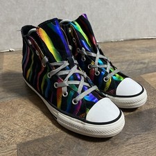 Converse Junior 667601C Chuck Taylor Multicolor Sneaker Shoes Size 3 Rainbow