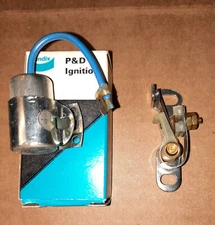 NEW DISTRIBUTOR POINTS & CONDENSER FOR 1954-1956 FORD & MERC USA MADE