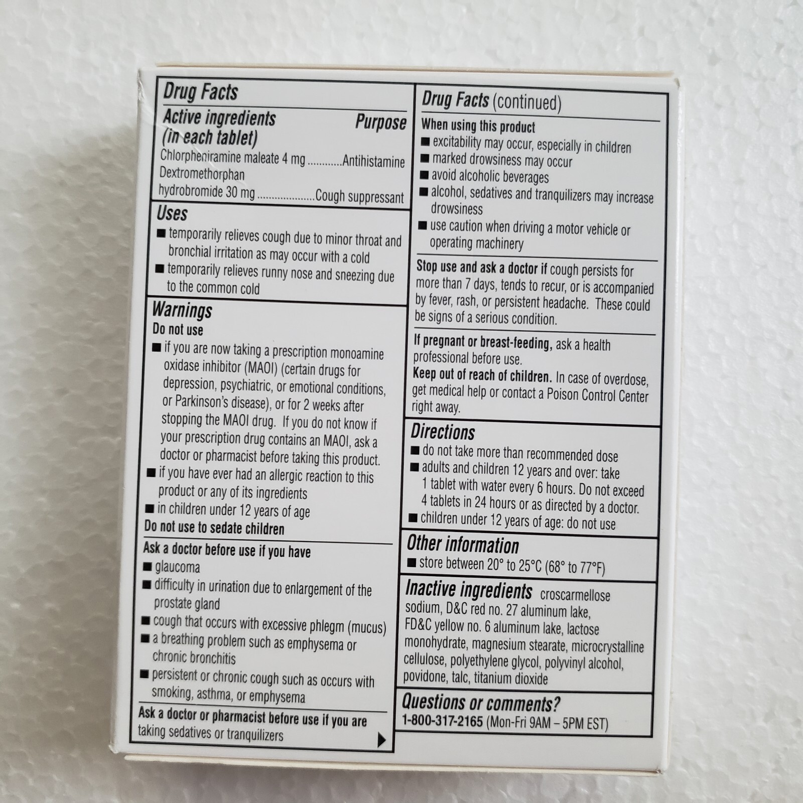 Coricidin HBP Cough & Cold Cough Suppressant Antihistamine Tablets 16