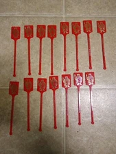 Lot of 15 - Wolfschmidt' Vodka, vintage SWIZZLE STICK, bloody caesar, clamato