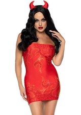 Leg Avenue 3 PC Bedazzled Devil, Red, Small/Medium
