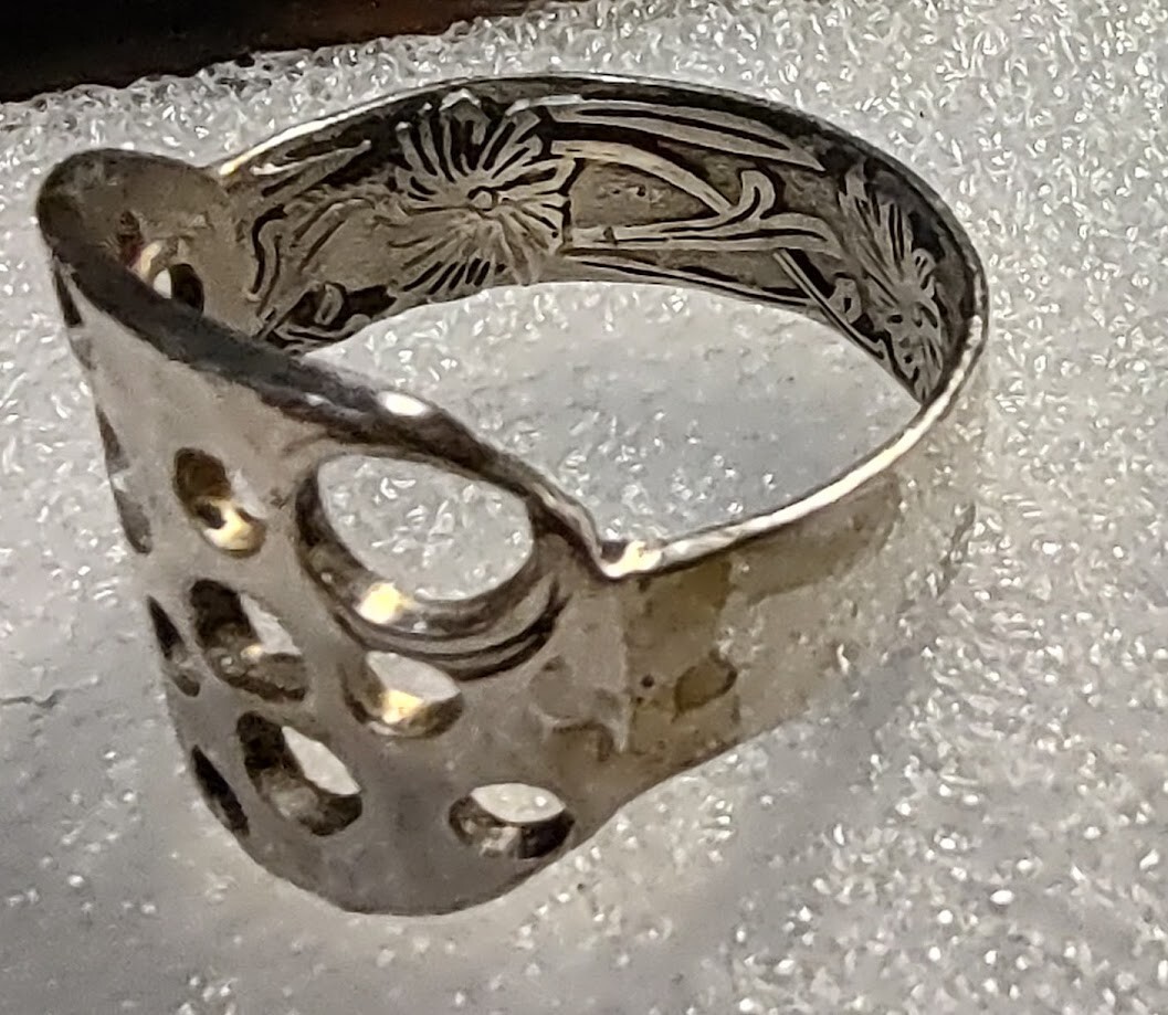 925 Solid Sterling Silver Handmade Hammer Work Wo… - image 4