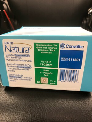 411801 ConvaTec SUR-FIT Natura Stomahesive Skin Barrier, 1/2'' to 7/8'' Mold-to-Fi