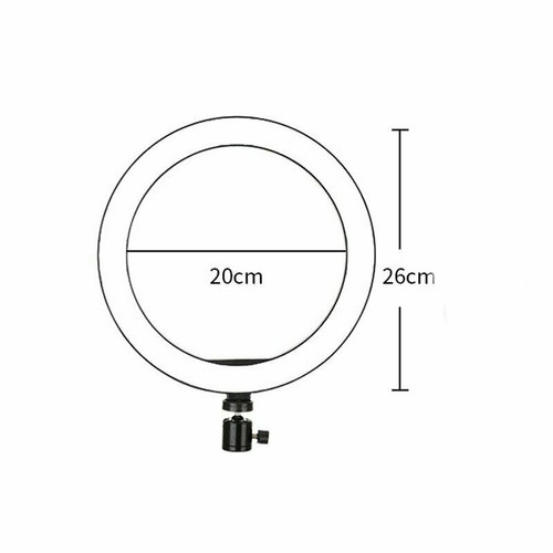 26CM Dimmable LED Ring Light Lamp Photography Studio Video Light Stand Tripod - Picture 8 of 10