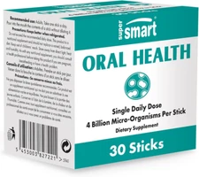 Supersmart Oral Health Probiotics 4 Billion CFU per Day Dental Health & Bad Brea