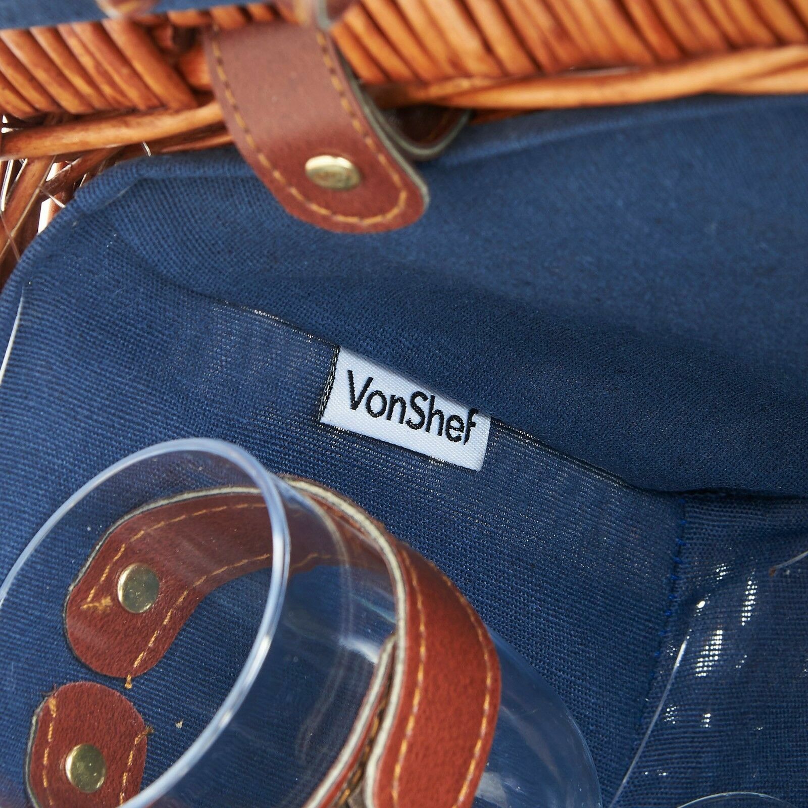 VonShef 4 Person Navy Wicker Hamper Basket for sale online eBay