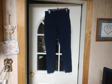 NWT Hue Dark Blue Denim Leggings Yoga Stretch Wide Waistband Women's M 8/10