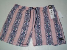 NEW Hurley Swim Trunks XXL 2XL Cannonball volley shorts 17" length elastic waist