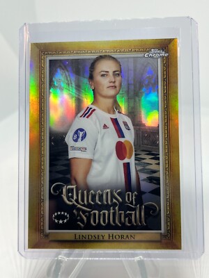 2022-23 Topps Chrome Woment's Lindsey Horan Queens of Football #Q-7 Lyon