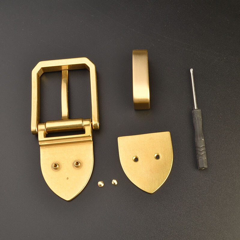 Messing Roller Pin Schnalle Solid Brass Persönlichkeit