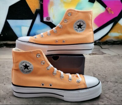 Converse Shoe Orange Peach High Top Converse Converse Chuck Taylor