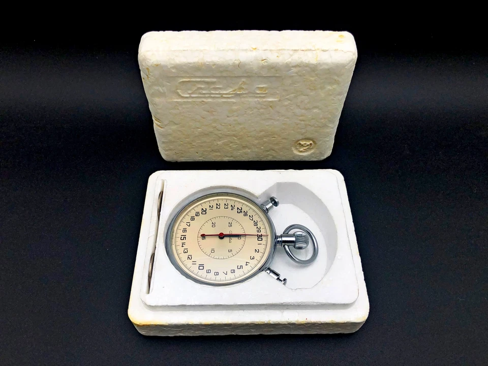 Cronómetro SLAVA 5498 SU Cronómetro Mecánico Vintage Tres Botones 20 Joyas Foto 2 de 4