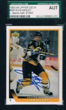 1993-94 Upper Deck #208 Glen Wesley Bruins JSA Auto