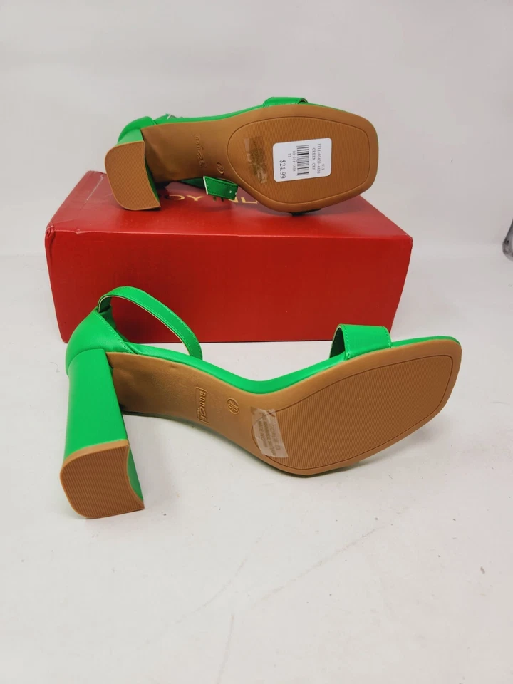 Beautiful Stylish Green High Heel Woman Dress Shoes Business Wear Photo Shoot Re - Image 4 of 4