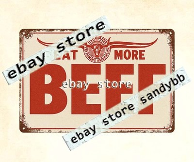 Eat More BEEF Alabama Cattleman's Association tin sign