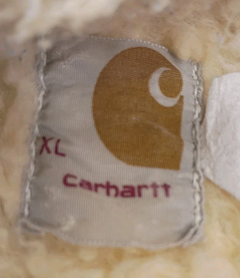 Vintage Carhartt Denim Boa Lined Snap Pocket Vest Men's Size XL Made  In USA thumbnail 9