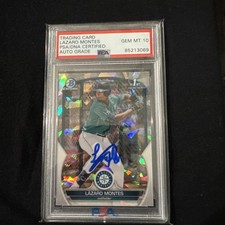 2023 Bowman Chrome Prospect #BCP 58 Lazaro Montes Atomic Refractor PSA 10 Auto