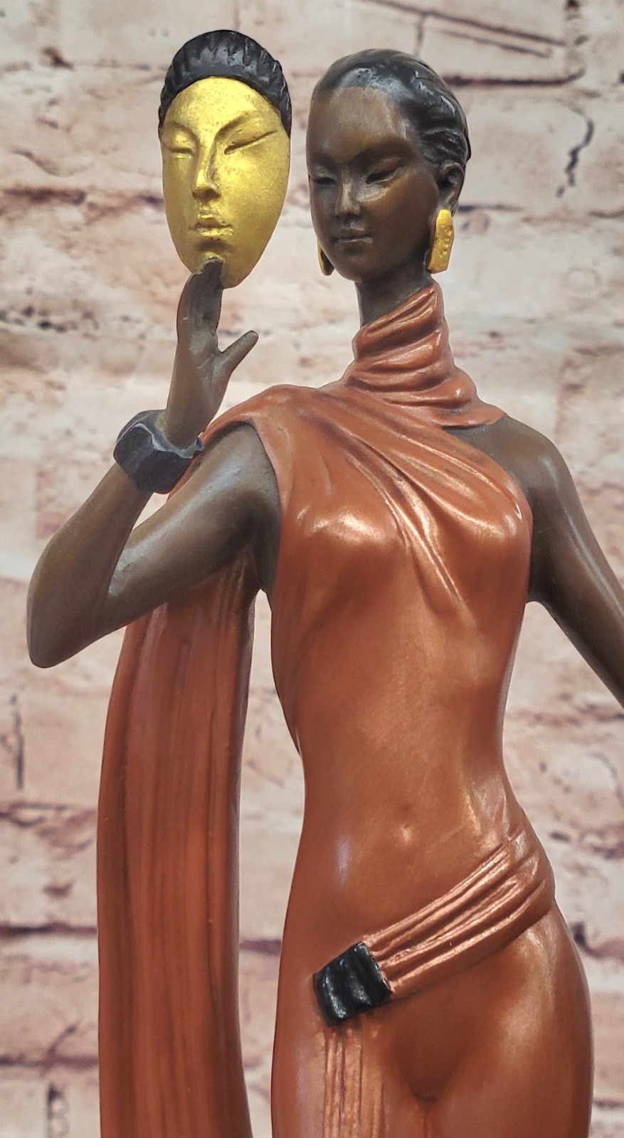J.Erte bronze sculpture "Sophisticated Lady" perfect condition Artwork Figurine