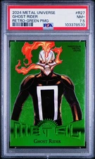 2024 MARVEL METAL GHOST RIDER PMG Precious Gems RETRO Green 01/10 ALPHA PSA 7 🔥