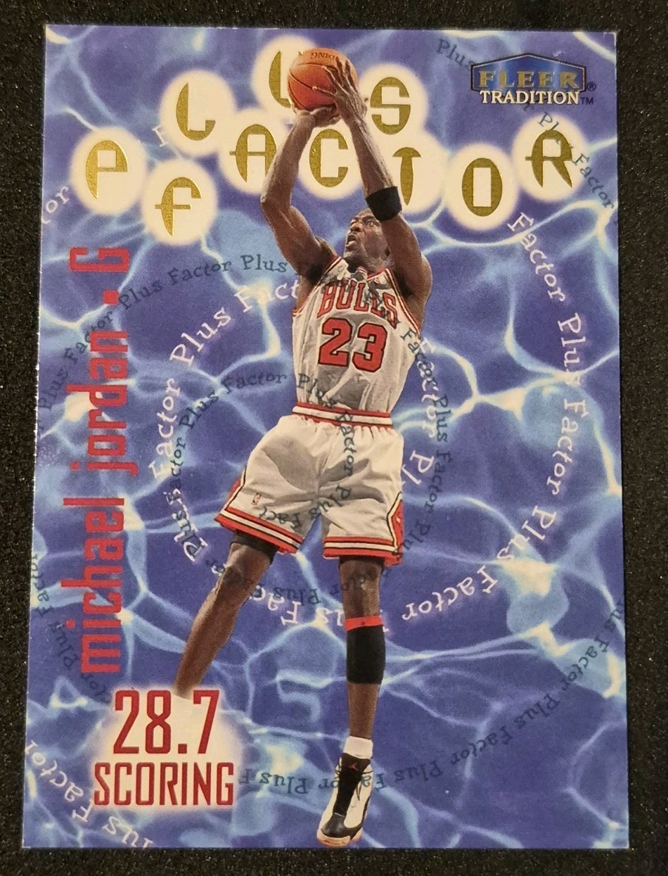 Fleer 1998-99 Tradition Plus Factor Insert Michael Jordan Bulls #142