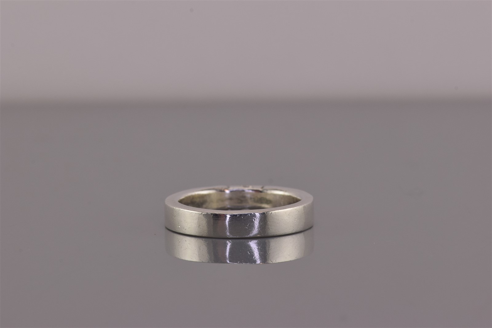 Sterling Silver 4mm Collared Dot Solid Thick Band… - image 4