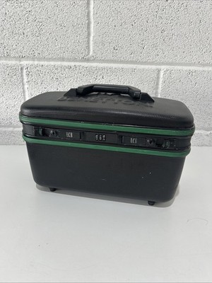 Vintage United Colours Of Benetton Hartschalen Kosmetik Reisekoffer schwarz
