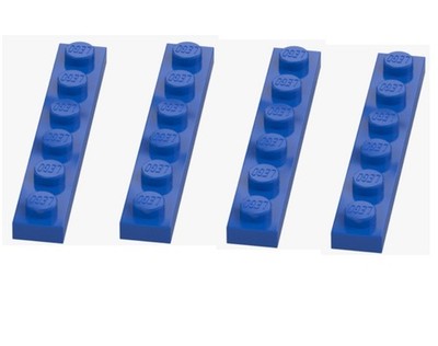 LEGO  4x Platte 1x6 Bright Blue - Blau - 366623 - 3666 Plate Bauplatte Plate