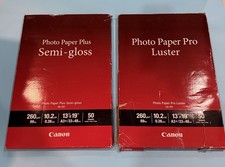 Canon Premium Photo Paper Lot Of 2: Pro Luster  Semi Gloss